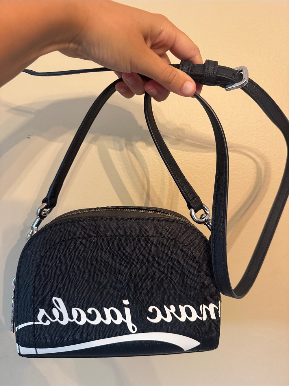 Marc Jacobs Black Crossbody with White Script